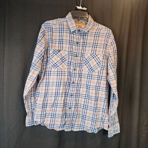 Red Camel Men's Plaid Long Sleeve Flannel Shirt Size L